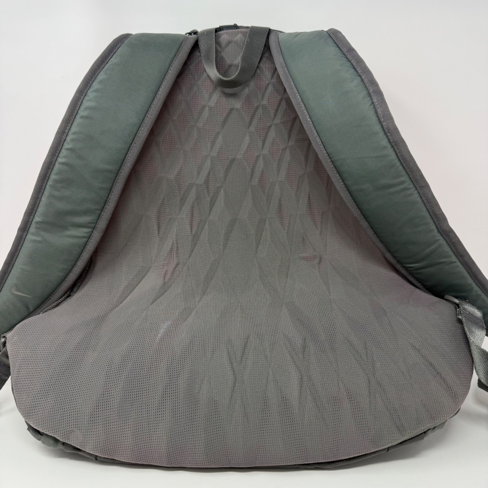 Nike Sport Backpack Grey Red Ripstop Multi-Pocket Shoe Compartment Training Bag - Picture 6 of 14